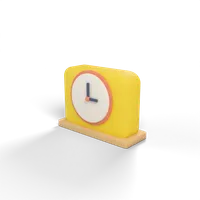 A clay mantel clock