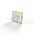 A clay picture frame
