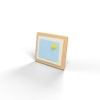 A clay picture frame
