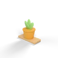 A clay plant in its pot