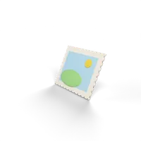 A clay postage stamp