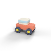 A clay toy car