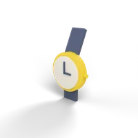 A clay wristwatch